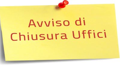 Avviso chiusura ufficio